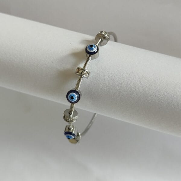Silver Evil Eye Bracelet - Anti Tarnish | Tipsy Looks