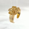 18K gold plated floral orchid statement cuff bracelet for women tipsy looks